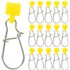 Ciieeo 25 Pezzi Connettore da Pesca Clip Rinforzata in Metallo e ABS | Chiusura Sicura a Doppio Blocco, Design Rinforzato, Accessori per Lenza e Montaggio, Colore Giallo