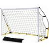 Generic Porta da Calcio da Allenamento Rete da Calcio Obiettivo da Bersaglio da Allenamento Struttura in Acciaio Pieghevole con Picchetti Adatta a, 16x7ft