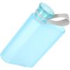jojofuny Borraccia Sportiva Piatta Creativa 380ml in PP Blu | Tappo con Impugnatura, Fondo Piatto, per Scuola e Outdoor, Formato Compatto, Facile da Portare, Anti Perdita