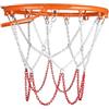 YWMJZEU Griglia a in Acciaio Zincata Rete da, Rete Da Basket In Catena D Acciaio Al Manganese A 13 Ganci, Bicolore Rosso E Bianco