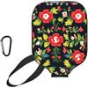 YQxwJL Copertura per pagaia in neoprene con stampa di rose ricamate ucraine, custodia protettiva con cerniera e tasca in rete e moschettone