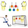 YushengTai Set di 2 reti per bersagli da calcio, per tiro preciso, parete con 5 bersagli mobili e cinghie regolabili, aiuto per l'allenamento per bambini, ragazzi e adulti