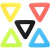 Amosfun 5 Pezzi Marcatori di Allenamento Triangolari Piatti in TPE | Uso Outdoor e Workout, Applicazione Versatile e Posizionamento Facile, Risposta D'allenamento Migliorata
