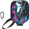 Generic Neoprene Paddle Cover Shark Playing The Guitar pickleball Paddle Cover | Universale con cerniera pickleball Covers Per Fits Most Rackets Allenamento uomini e donne