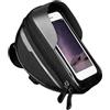 MUHVWM Borsa per telaio anteriore per biciclette, impermeabile, per | Finestra trasparente con schermo touch, peso leggero, supporto per telefono per bici da strada, facile da installare