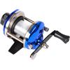 BESTonZON Avvolgi Lenza a Tamburo 0,28mm 50m ABS Ferro Gomma Blu | Meccanismo 3, 5 1, Forza di Serraggio Regolabile, Compatto, per Lenza da Pesca e Filo