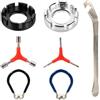Luxshiny Kit Riparazione Bicicletta Chiave Raggi e Leve Pneumatici | Acciaio e Gomma, Pratico per Interventi su Raggi Bici, Uso All'aperto, Formato Compatto Colore Casuale