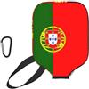 YQxwJL Custodia protettiva per pickleball in neoprene con stampa bandiera portoghese con tasca in rete e moschettone