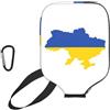 YQxwJL Copertura per pagaia in neoprene con stampa mappa della bandiera dell'Ucraina, custodia protettiva con cerniera e tasca in rete e moschettone