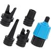 Kichvoe 5 Pezzi Adattatore per Pompa SUP Professionale | Set Portatile in Nailon e Lega, Tenuta Forte e Leggero, per Kayak e Gommone Outdoor, Colore Blu