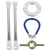 LALAFINA 5 Pezzi Set Chiavi per Raggi Bici, Regolatore Ruota, Acciaio | Kit Riparazione Bici, Strumenti Manutenzione Bicicletta, Accessori Mountain Bike, Uso su Bici e Ruote