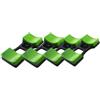 DIYEAH 4 Pezzi Porta Manubri da Casa, Supporto Verde in Plastica per | Accessorio per Manubri, Robusto e Resistente All'usura, Protegge Pavimento e Pesi, Uso Domestico