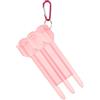 INOOMP Custodia Portatile per Frecce in Plastica Rosa con Carabiner | Struttura Rigida, Interno a Scomparti, Acciaio Inossidabile, per Trasporto e Ordine dei Pezzi