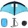 MotiveTech Tavola Gonfiabile Foil Set Hydrofoil Tavola Wing Accessori Pompa Perchiglio Zaino Struttura Rigida in Poliestere E Oxford Adatta per in Lago , 5m2 , Finestra Blu+Nera