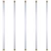 DECHOUS 5 Pezzi Tubo Galleggiante da Pesca Trasparente 19mm in Plastica | Design Pratico e Leggero, Riduce L'attrito, Facile da Usare, Interno in Spugna per Accessori