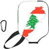 YQxwJL Custodia protettiva in neoprene con stampa mappa del Libano, custodia protettiva con cerniera e tasca in rete e moschettone