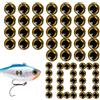 Generic 100 adesivi tridimensionali per occhi di pesce artificiali, 8 mm, kit per la realizzazione di esche artigianali per principianti