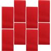 OSALADI 8 Pezzi Fascia da Capitano Calcio Regolabile in Nylon Rosso | Design Tinta Unita e Vuoto, Anti Scivolo, per Gare Sportive e Lezioni Scolastiche di Calcio