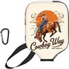Generic Neoprene Paddle Cover Cowboy Riding Horse pickleball Paddle Cover | Impermeabile antigraffio pickleball Racket Case Per L'uso Esterno sport Fits Most Rackets