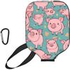 YQxwJL Copertura della pagaia del pickleball del neoprene della stampa del fondo del maiale, manicotto protettivo della chiusura lampo con la tasca della rete e