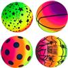Generico 6 Inch Playground Ball, Colorful Inflatable Beach Ball, Rainbow PVC Kickbal | 6 Inch Rainbow Playground Ball, Inflatable PVC Material, High Bounce Design Keeps Children Active, Indoor Outdoor Toy