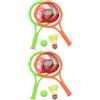 CALLARON 2 Impostati Racchetta da Tennis in Plastica, Set | PP Leggero, Palla Forata Inclusa, per Attività All'aperto, Età 3-14 Anni