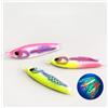 Hoppipola Esche da pesca Slow Jig con luce UV, piastra in metallo, esche da pesca per spigolo marino, 40 g, 55 g, 80 g, 100 g, con occhi 3D, naturale comportamento di affondamento, pesca notturna
