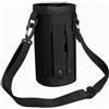 Naapesi Portaborraccia Tattico Molle, Custodia per Bottiglia d'Acqua in Nylon 1000D, Borsa Porta Borraccia Militare con Coulisse per Zaino, Cintura, Ciclismo, Trekking, Campeggio (Nero, 25x10 cm)