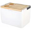 SiaBiced Baule Frigo da Picnic Contenitore Termico Scatola Isolante Portatile Tavolino con Portabicchieri Coperchio Tagliere in PV Adatto a Campeggio Spiaggia Trekking Picnic Auto