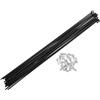 INFINAUTO 20 Set 12G Bici Raggio 290mm Bici Ruota Raggio Acciaio Carbonio Nero