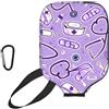 YQxwJL Copertura viola della pagaia del pickleball del neoprene della stampa del modello dell'infermiera, manicotto protettivo della chiusura lampo con la tasca della rete e il moschettone