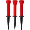 USHOBE 3 Pezzi Tee da Golf Elastici 76mm, Set da 3, in Gomma e Plastica | Leggeri e Portatili, per Pratica All'aperto e Chiuso, Rosso, Aiuto Allenamento per Amici Appassionati