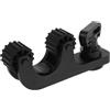 DEARMAMY Supporto per Pagaia da Kayak con Binario e Porta Canna | Plastica Nera, Design Versatile e Installazione Facile, per Kayak e Kayak da Pesca, Accessorio Nautico