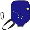 YQxwJL Copertura per pagaia in neoprene con stampa bandiera dell'Alaska, custodia protettiva con cerniera e tasca in rete e moschettone