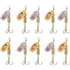 Patifirst Set Da 10 Esche Rotanti, Esche Da pescas Rotanti Sequins, Esches Da pescas In Metallo Multicolore Con Esches Rotantis E Ancorette, Per Trota, Luccio, Persico Trota, Salmone, Acqua dolces E Salata