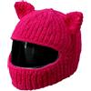 Beimus Copri casco con orecchie di gatto in acrilico elasticizzato per | Mantiene i caschi puliti e sicuri, accessorio alla moda, decorazione per casco, per graffi