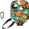 YQxwJL Custodia protettiva per pickleball in neoprene con stampa di porcellini d'India, custodia protettiva con cerniera e tasca in rete e moschettone
