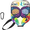 YQxwJL Copertura della pagaia del pickleball del neoprene della stampa di vantaggio del cervello sinistro e destro, manicotto protettivo della chiusura lampo con la tasca della rete e il moschettone