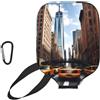 YQxwJL Copertura per pagaia da pickleball in neoprene con stampa New York, manica protettiva con cerniera e tasca in rete e moschettone