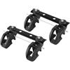FACAIIO Adattatore per cestino portabici in lega di alluminio, 14,8 cm, nero | Per fibbie a sgancio rapido, per installazione istantanea rimozione, spaziatura regolabile, adatta a tubi da 9-16 mm
