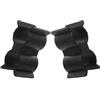 HAKIDZEL 2 Pezzi Clip Doppio per Tubi in Pp Nero, Collegamento Sicuro | Doppia Porta, Resistente All'usura, Installazione Semplice, per Tubi e Montanti, Uso Marino e Scaffali