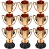 Hemobllo 10 Pezzi Mini Coppa Premio in Plastica Oro, Scuola e Feste | Premi per Aula e Giochi, Design Leggero, Stile Creativo e Vivace, per Attività di Gruppo