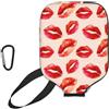 Generic Neoprene Paddle Cover Sexy Red Lips Kiss (2) pickleball Paddle Cover | antigraffio con cerniera Custodia per racchetta da pickleball Per L'uso Esterno sport uomini e donne