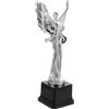 Zerodeko Coppa da Ballo per Gara, Decorativa in ABS Argento | Premio per Concorso, Uso Domestico e Scrivania Ufficio, Resistente All'usura e Rottura