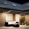 Kaloriko Tenda da sole retrattile con LED Tortora 5x3 m per esterni, schermatura ombreggiante estensibile con bracci retrattili, tessuto resistente alle intemperie