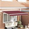 Runheo Tessuto di ricambio per tenda da sole, rosso bordeaux, in poliestere, 2,5 x 2 m, con mantovana, resistente alle intemperie, ai raggi UV, impermeabile, per giardino, balcone, terrazza, come