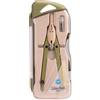 Colourbook Compasso Balaustrone Preciso In Metallo Senza Nichel - Strumento Ergonomico Con Astuccio E Mina Di Ricambio Per Geometria E Disegno Tecnico, Verde Militare