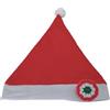 Handmade Generico CAPPELLO DI BABBO NATALE CON COCCARDA ITALIA TRICOLORE Taglia Unica 56 cm diametro circa
