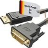 KabelDirekt - 5x Cavo adattatore DisplayPort-DVI - 5x2m | Dual-Link-DVI/DVI-D 24+1 - Dual-Mode-DisplayPort/DP++, 1080p/Full HD a 60Hz, cavo video digitale, attivo