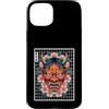Japanese Aesthetic by Tokyo Waves Custodia per iPhone 15 Plus Yokai Oni Face Devil - Maschera per tatuaggi giapponesi